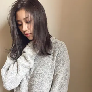 セミロング カラー 上川 美幸のヘアスタイル