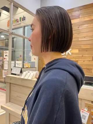 ショート 黒田瀬奈/ボブ まろやかベージュのヘアスタイル