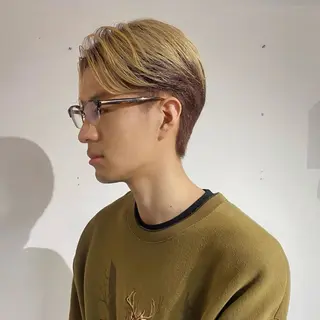 メンズ オト/レイヤー/ Wカラーのヘアスタイル