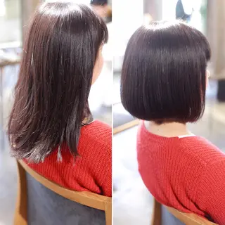 ミディアム ハイトーン/レイヤー /ケアブリーチ石川治のヘアスタイル