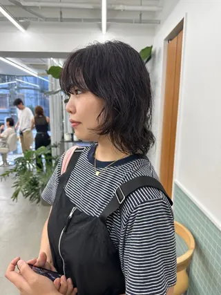 ミディアム パーマ ボブ/レイヤー/ケア パーマ/リュウタのヘアスタイル