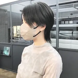 ショート カラー メンズ ✂︎ウルフ・ショート ✂︎MIKUNIのヘアスタイル