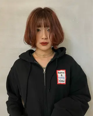 カラー YURiA レイヤー🫧暖色のヘアスタイル