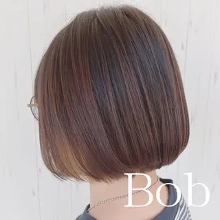 ショート カラー パーマ ボブ/透明感カラー 🤍永田真穂のヘアスタイル