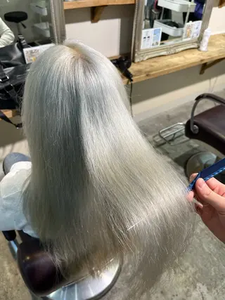 ロング カラー フェザーパーマ🌙 毛流れ yuzukiのヘアスタイル