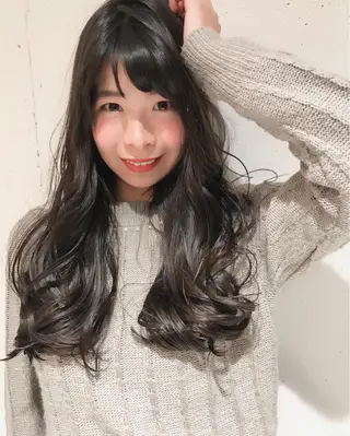 ショート ミディアム セミロング ロング カラー パーマ ヘアアレンジ ミルクティーベージュ 山本勝志のヘアスタイル