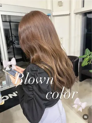 セミロング yui/透明感カラー /コテ巻き風パーマのヘアスタイル