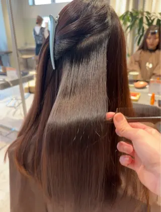 ロング カラー 切りっぱなしボブ /銀座/ケンタロウのヘアスタイル