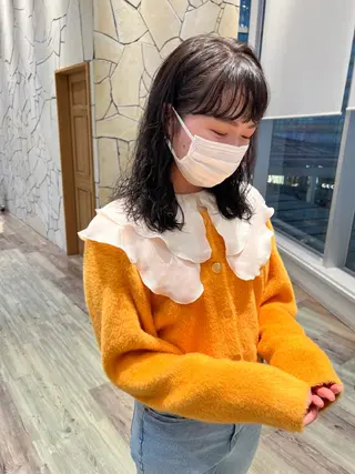 ミディアム パーマ K-two 谷町店所属・K-two谷町❄️ hinaのヘアスタイル