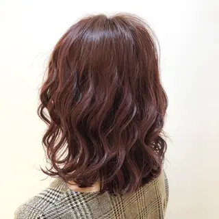 ミディアム カラー 🌈ぷる艶カラー🌈 髪質改善👑柳沼尚貴のヘアスタイル