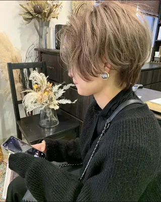 ショート カラー お悩み改善カット 太田皓大のヘアスタイル