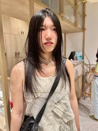 ロング カラー ヘアアレンジ トレンドlayer cut💐mihoのヘアスタイル