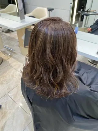 セミロング カラー ナチュラル艶カラー 🤎maoのヘアスタイル