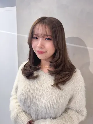 セミロング カラー 透明感カラー✨艶髪 制作🌱山根あゆみのヘアスタイル