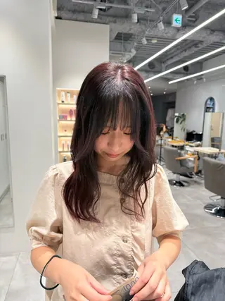 セミロング 暖色🧶／ヒロサワ イロハ🤍のヘアスタイル