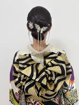 ロング ヘアアレンジ ヘアセットサロン /上坪愛美のヘアスタイル