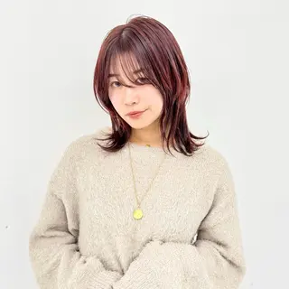 ミディアム カラー ヘアアレンジ 大橋 拓巳のヘアスタイル
