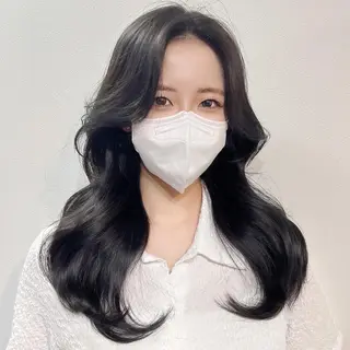 ロング カラー 韓国レイヤー/ 顔周り💕田中将吾のヘアスタイル