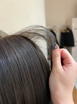 ミディアム 縮毛矯正/ ケアブリーチ/モカのヘアスタイル