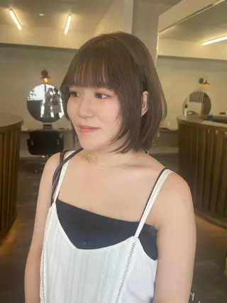 カラー miyu🎀まつ毛 透明感カラーのヘアスタイル