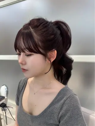 ロング oto🎀×美髪× シースルー前髪🤍のヘアスタイル