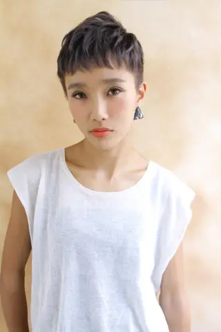 ショート カラー パーマ LiL`塚口所属・L i L 塚口のヘアスタイル