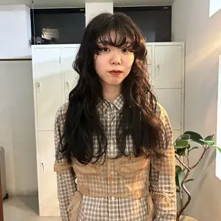 ロング カラー パーマ wit所属・yuna☘️ 名古屋.栄のヘアスタイル