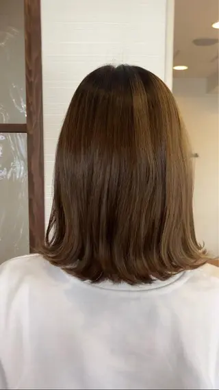 ミディアム カラー 木 村のヘアスタイル