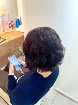 ショート カラー パーマ メンズカットモデル/ 横浜/佐藤桃香 🦥のヘアスタイル