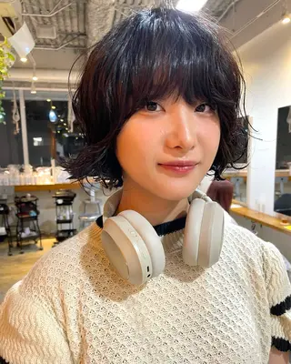 ショート カラー パーマ レイヤー/似合わせ TAKUYAのヘアスタイル