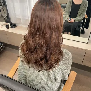 セミロング パーマ salowin SHIBUYA me+店所属・kasumi/渋谷/ パーマのヘアスタイル