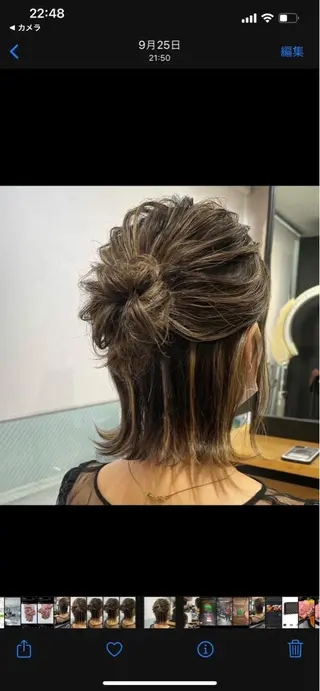 ミディアム カラー 松井那津子 /ハイライトブリーチのヘアスタイル