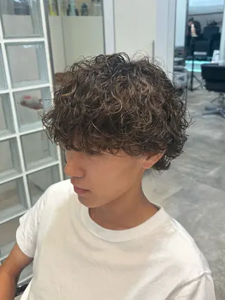 ショート パーマ メンズパーマ特化 園田　楓莉のヘアスタイル