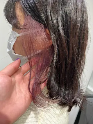 ミディアム カラー 【暖色カラー特化】 中山由梨のヘアスタイル