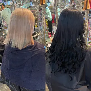 ショート カラー ヘアアレンジ haco+所属・🌈派手髪エクステ ブレイズ🌈ひろとのヘアスタイル