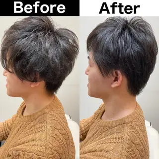 メンズ Soleria /ソレリア所属・メンズカットのプロ 田中慎一のヘアスタイル