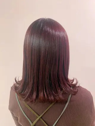 ミディアム カラー 古川 琴美のヘアスタイル