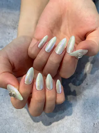 セミロング ネイル Nail&Eye lashレクランのネイルデザイン