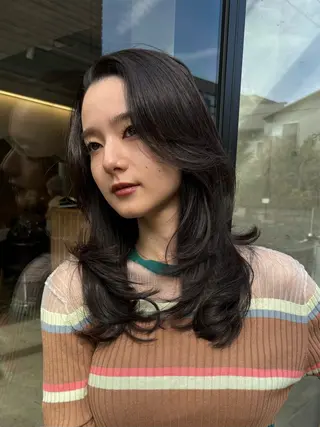 ロング カラー レイヤー/柔色 カラー/SAkiのヘアスタイル