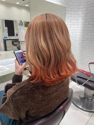 セミロング カラー EARTH 山﨑龍馬のヘアスタイル