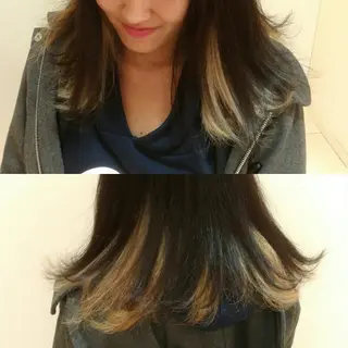 ロング カラー キノシタ ナオユキのヘアスタイル