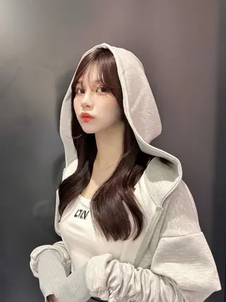 ロング 韓国/縮毛矯正/ カンタのヘアスタイル