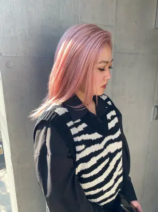 ミディアム 山影✨バレイヤージュ ハイライト✨メンズ◎のヘアスタイル