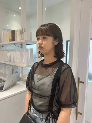 ミディアム カラー パーマ お洒落パーマ/ 艶カラー/michiのヘアスタイル