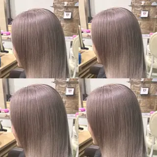 セミロング 海外girl🤎 透明感ベージュmaoのヘアスタイル