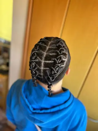 ミディアム ヘアアレンジ メンズ ブラックヘア🧜‍♂ 😈itsuki👿のヘアスタイル