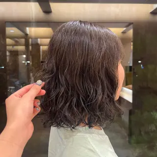 ミディアム カラー パーマ ✴︎マリナ✴︎ /縮毛矯正/wカラーのヘアスタイル