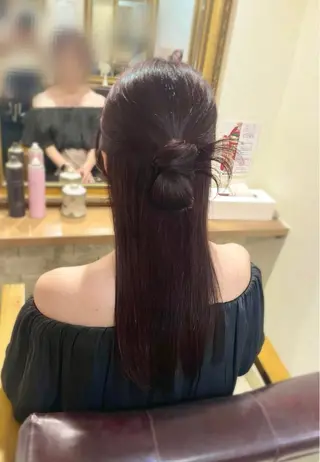 ロング ヘアアレンジ セットサロンCURE YUKIOKAのヘアスタイル
