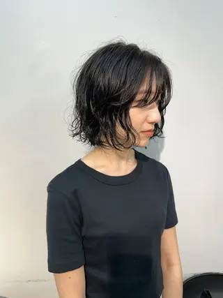 パーマ RIN パーマ/暖色カラーのヘアスタイル