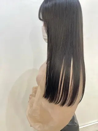 ロング 髪質改善×縮毛矯正× 艶カラー 吉原和磨のヘアスタイル